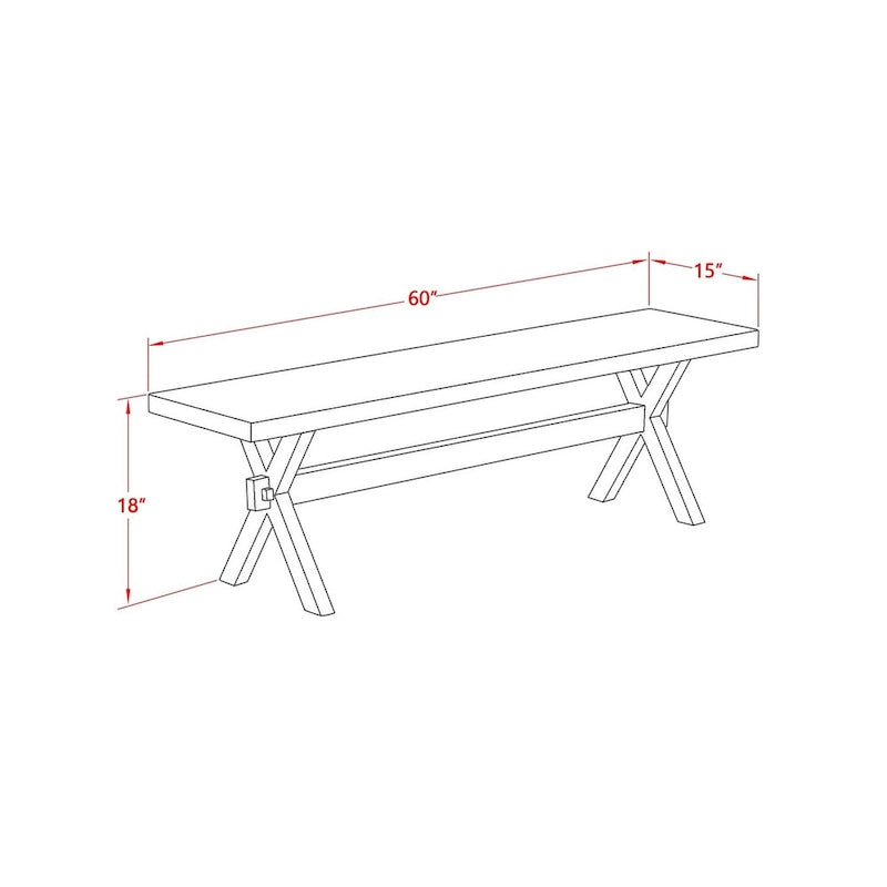Table de salle à manger rectangulaire et chaises de style moderne du milieu du siècle