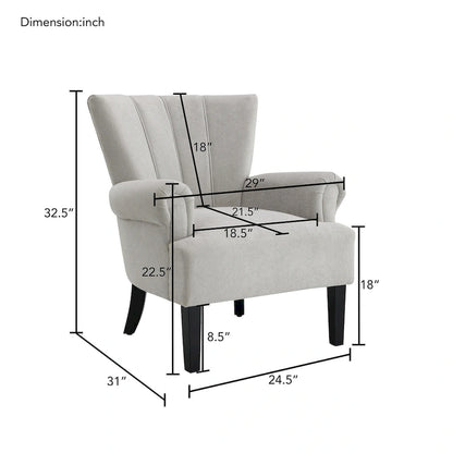 29 Fauteuil rembourré avec mousse haute densité et dossier à canaux