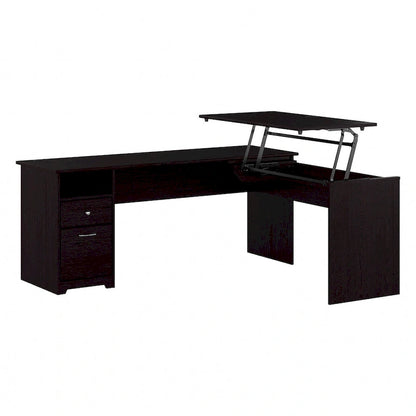 Bureau assis-debout en L à 3 positions 72 W
