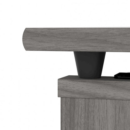 Bureau assis-debout en L à 3 positions 72 W
