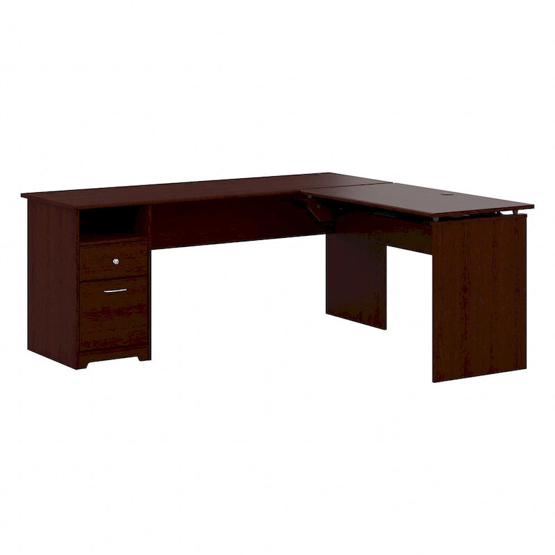 Bureau assis-debout en L à 3 positions 72 W
