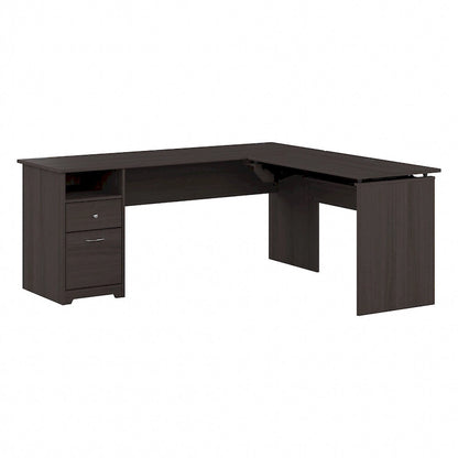 Bureau assis-debout en L à 3 positions 72 W