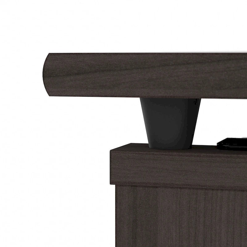 Bureau assis-debout en L à 3 positions 72 W