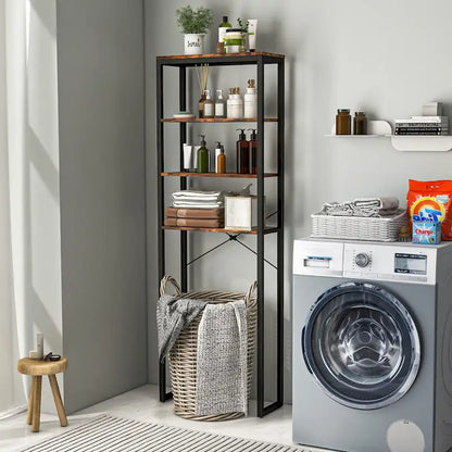 Étagère de rangement 4 niveaux pour salle de bain à poser au-dessus des toilettes – Voir détails