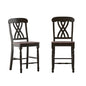 Chaises de comptoir bicolores Brunico (paquet de 2)