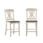 Chaises de comptoir bicolores Brunico (paquet de 2)