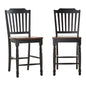 Chaises de comptoir bicolores Brunico (paquet de 2)