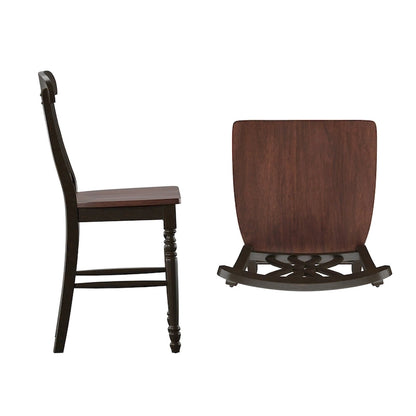 Chaises de comptoir bicolores Brunico (paquet de 2)