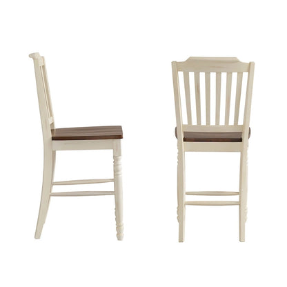 Chaises de comptoir bicolores Brunico (paquet de 2)