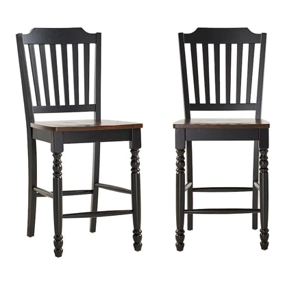 Chaises de comptoir bicolores Brunico (paquet de 2)
