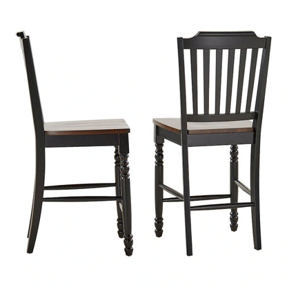Chaises de comptoir bicolores Brunico (paquet de 2)