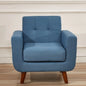 Fauteuil de salon capitonné du milieu du siècle