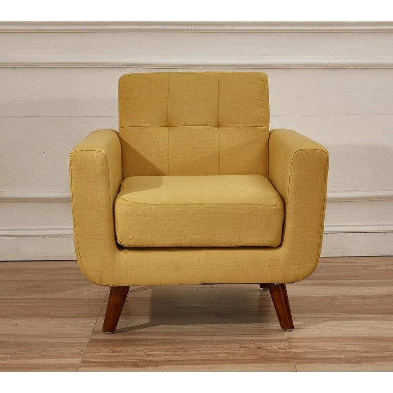 Fauteuil de salon capitonné du milieu du siècle