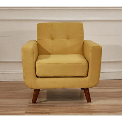 Fauteuil de salon capitonné du milieu du siècle