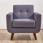 Fauteuil de salon capitonné du milieu du siècle