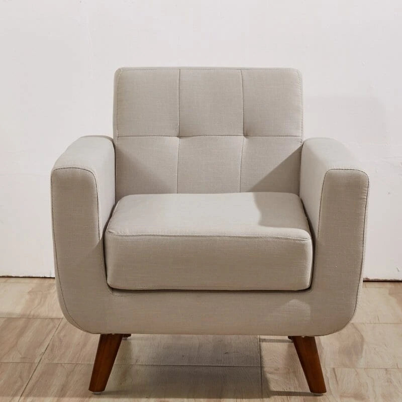 Fauteuil de salon capitonné du milieu du siècle