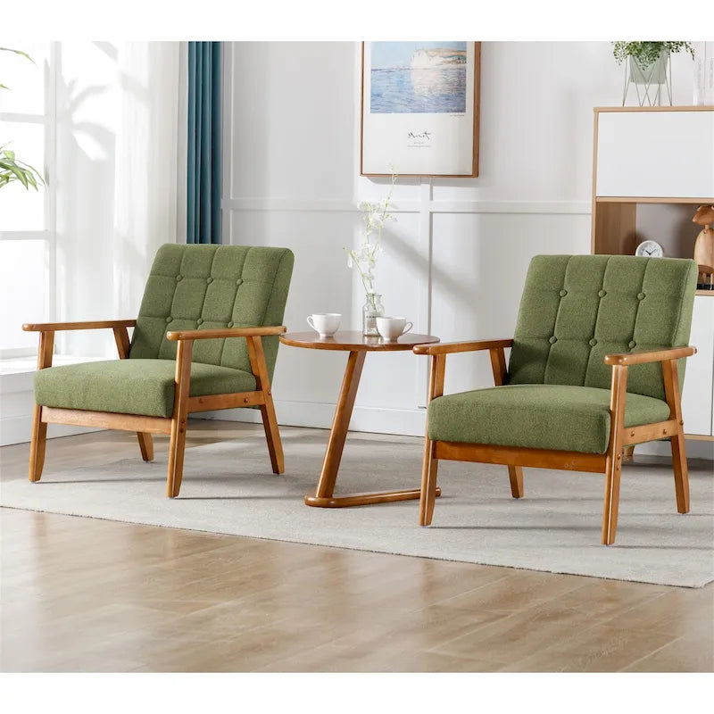 Fauteuils d'appoint modernes du milieu du siècle avec table d'appoint (lot de 2)