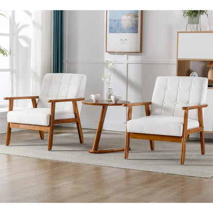 Fauteuils d'appoint modernes du milieu du siècle avec table d'appoint (lot de 2)