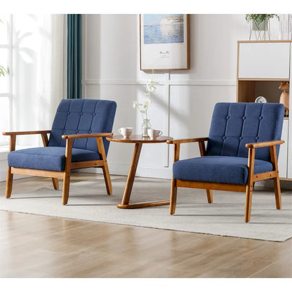 Fauteuils d'appoint modernes du milieu du siècle avec table d'appoint (lot de 2)