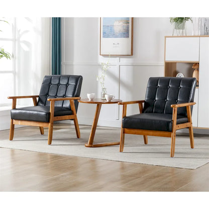 Fauteuils d'appoint modernes du milieu du siècle avec table d'appoint (lot de 2)