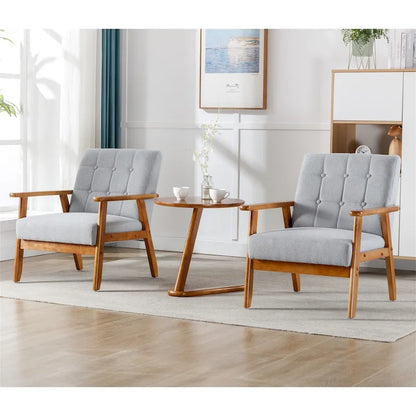 Fauteuils d'appoint modernes du milieu du siècle avec table d'appoint (lot de 2)