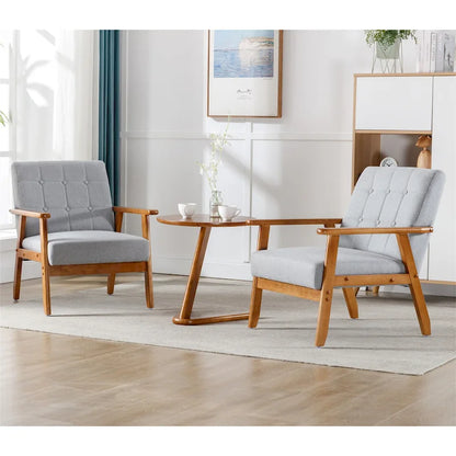 Fauteuils d'appoint modernes du milieu du siècle avec table d'appoint (lot de 2)
