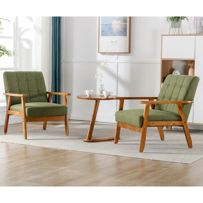 Fauteuils d'appoint modernes du milieu du siècle avec table d'appoint (lot de 2)
