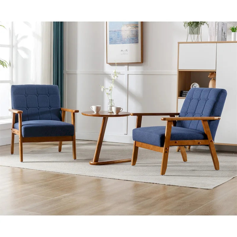 Fauteuils d'appoint modernes du milieu du siècle avec table d'appoint (lot de 2)