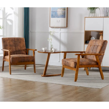 Fauteuils d'appoint modernes du milieu du siècle avec table d'appoint (lot de 2)