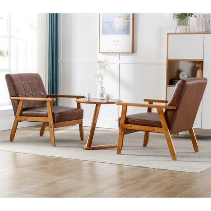 Fauteuils d'appoint modernes du milieu du siècle avec table d'appoint (lot de 2)