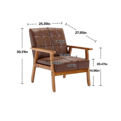 Fauteuils d'appoint modernes du milieu du siècle avec table d'appoint (lot de 2)