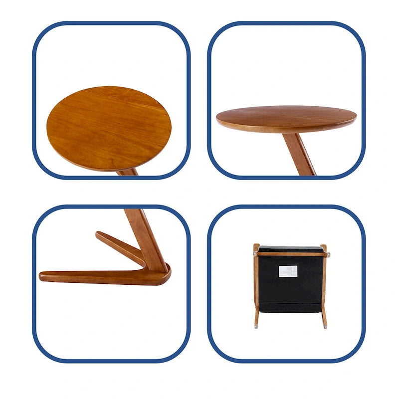 Fauteuils d'appoint modernes du milieu du siècle avec table d'appoint (lot de 2)