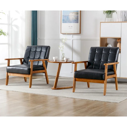 Fauteuils d'appoint modernes du milieu du siècle avec table d'appoint (lot de 2)