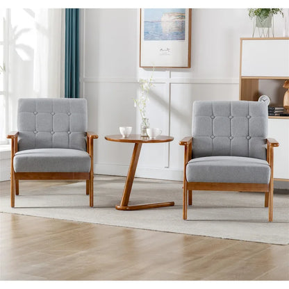 Fauteuils d'appoint modernes du milieu du siècle avec table d'appoint (lot de 2)
