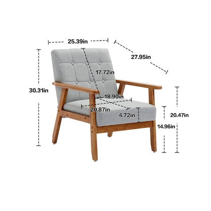 Fauteuils d'appoint modernes du milieu du siècle avec table d'appoint (lot de 2)