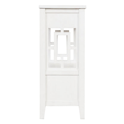 Table console de 36 po en pin de style rustique pour entrée de canapé avec 4 tiroirs et 1 étagère de rangement