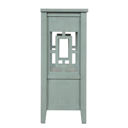 Table console de 36 po en pin de style rustique pour entrée de canapé avec 4 tiroirs et 1 étagère de rangement