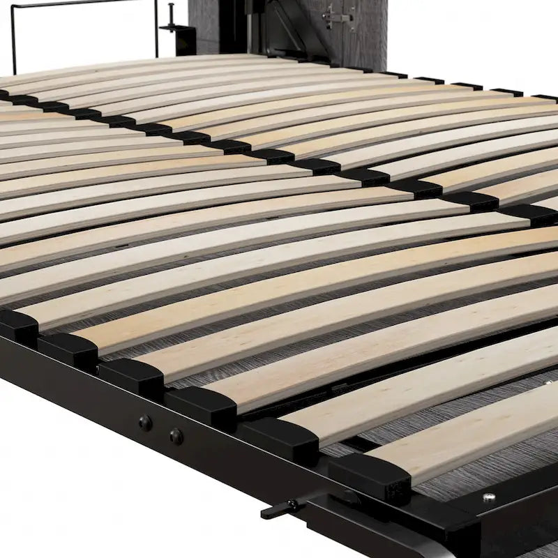 Orion Queen Murphy Bed with Shelves (87W) by Bestar