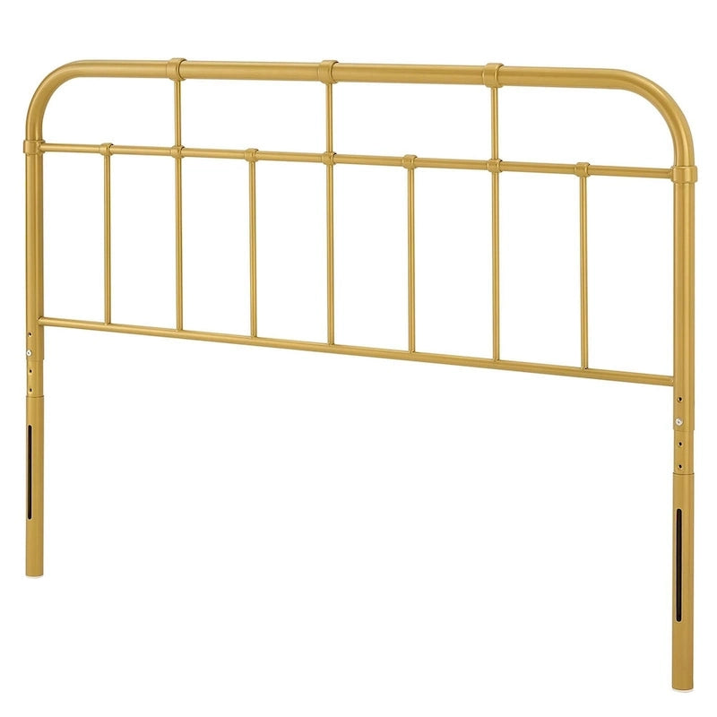 Tête de lit classique en métal doré pour lit Queen Size
