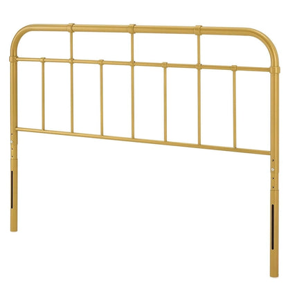Tête de lit classique en métal doré pour lit Queen Size