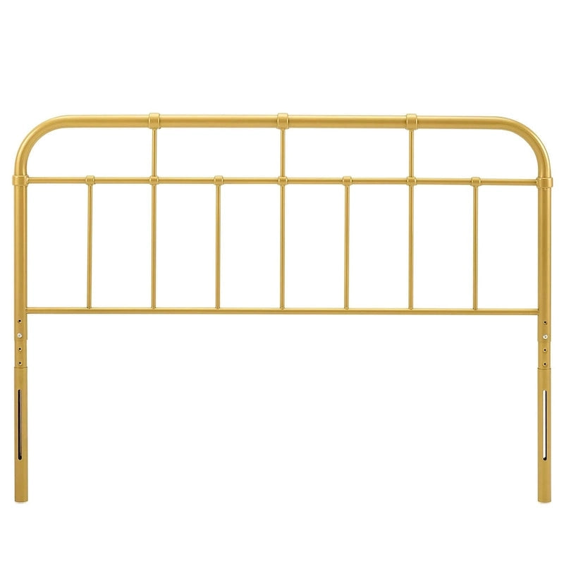Tête de lit classique en métal doré pour lit Queen Size