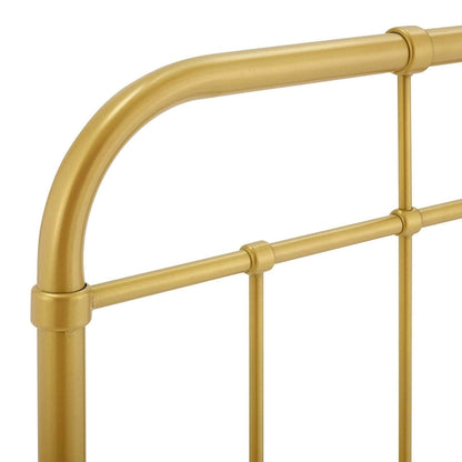 Tête de lit classique en métal doré pour lit Queen Size