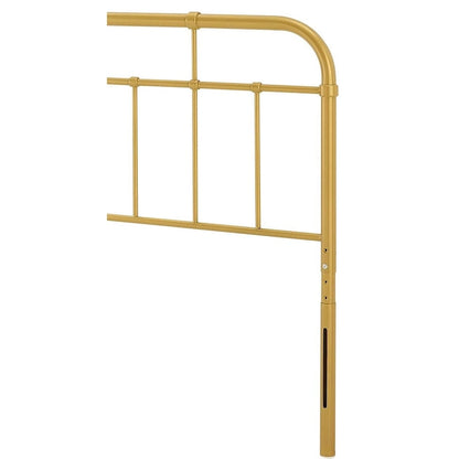 Tête de lit classique en métal doré pour lit Queen Size