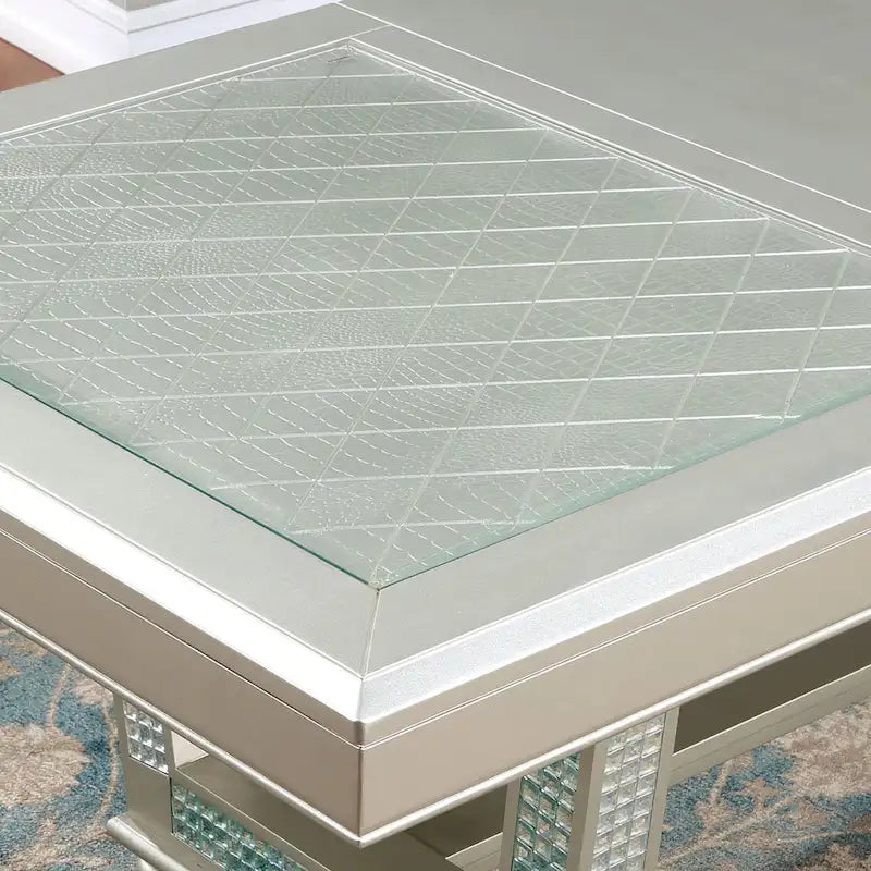 Table à manger extensible Medlee Glam de 84 pouces avec rallonge