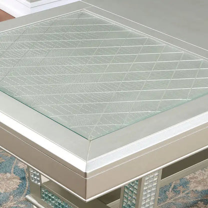 Table à manger extensible Medlee Glam de 84 pouces avec rallonge