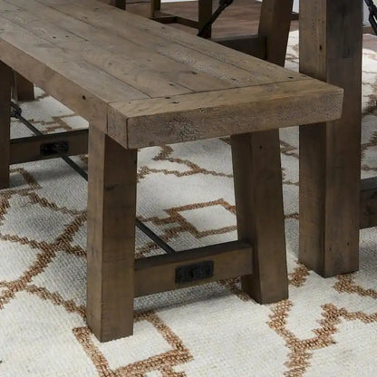 Banc en pin recyclé de 183 cm