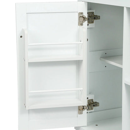 Îlot de cuisine en MDF de 53 po de largeur avec comptoir et armoire de rangement