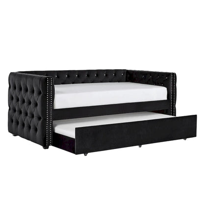 Lit de repos capitonné Knightsbridge Twin avec clous décoratifs