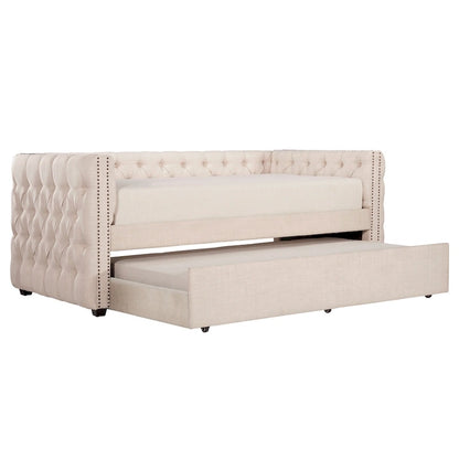 Lit de repos capitonné Knightsbridge Twin avec clous décoratifs