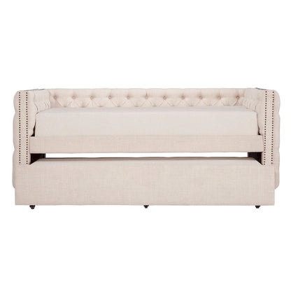 Lit de repos capitonné Knightsbridge Twin avec clous décoratifs
